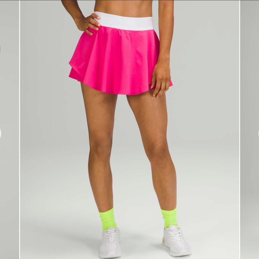 Lululemon Court Rival Sonic Pink Highrise Skirt Size 2